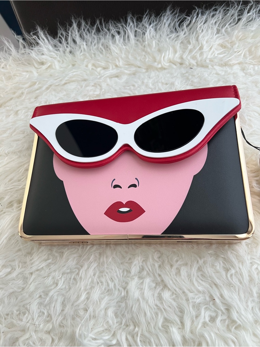 Red and Black Sunglasses Clutch/Crossbody bag-
